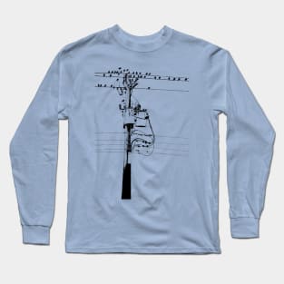 Telephone Pole (Dark on light) Long Sleeve T-Shirt